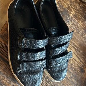 rag & bone Black woven leather Textured Sneakers